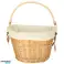 Wicker basket for bicycle, front basket braided insert white image 9