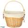 Wicker basket for bicycle, front basket braided insert white image 10