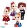 Doll dolls for dollhouse 3 girls 1 boy set of 4 pcs. 12cm image 1