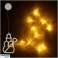 LED светлини висящи коледна украса снежен човек 49 см 10 LED картина 1
