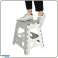 Stool folding stool non-slip high 39cm light grey image 14