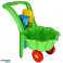 Wheelbarrow for children daisy garden set with spatula and rake green image 2