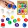 Educational jigsaw puzzle sorter match shapes and colors of eggs 6 pieces image 1