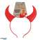 Headband ears devil red 18 cm red with lighting image 2