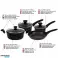 Herzberg 7 Pieces Marble Coated Cast Iron Cookware Set Red image 3