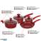 Herzberg 7 Pieces Marble Coated Cast Iron Cookware Set Blue image 4