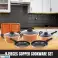 Herzberg HG 04838: 9 Pieces of Non Stick Copper Cookware Set image 1