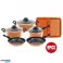 Herzberg HG 04838: 9 Pieces of Non Stick Copper Cookware Set image 2