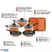 Herzberg HG 04838: 9 Pieces of Non Stick Copper Cookware Set image 3