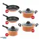 Herzberg HG 04838: 9 Pieces of Non Stick Copper Cookware Set image 4