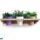 &#039;Roots&#039; Wooden hanging Joy pot racks sets with 3 Artstone pots image 3