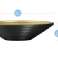 Black and gold decorative bowl for serving glass, image 2