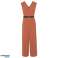 020145 summer women's jumpsuit by Lascana. There is a terracotta-colored model in the plumb line. image 1