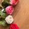 Artificial flower rose 52 cm assorted rose white and red image 2