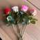 Artificial flower rose 52 cm assorted rose white and red image 4