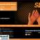 High Quality Diamond Cut Nitrile Gloves Black &amp; Orange Color image 1