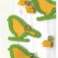 Felt garland BIRDS yellow-green 1 60 m image 1