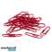 Red office clip ideal for filing and organizing documents in the office or at home image 1