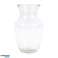 Vase glass transparent 19.5 cm convex model image 1