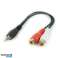 CableXpert 3,5 mm jack plug naar 2xRCA stereo audio kabel 0,2 m CCA-406 foto 5