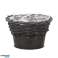 Flowerpot Wicker + Zinc base black 18 cm and 15 cm image 3