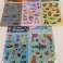 Sticker sheets puffy 25 cm 6 assorted front and back with plastic stickers image 1