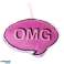 Pendentif en peluche bulle 15 cm 12 assortiment de 12 slogans ou textes différents photo 1