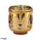 Tealight holder Rushmore gold colour 7.7 cm and Tealight holder Rushmore gold colour 9.5 cm and Tealight holder Rushmore gold colour 18 cm image 1