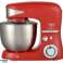 Royalty Line® PKM1600 Food Processor - Food Robot - 1600W - Kitchen Mixer With 6 Speed Settings - With Splash Guard & Stainless Steel Mixing Bowl 6 Liters - Light Gray image 1