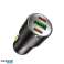 Autolader HOCO USB A 2 x Type C PD QC3.0 3A 45W NZ6 zwart foto 2