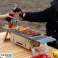 Herzberg HG 04159: Griglia per barbecue pieghevole da tavolo in acciaio inossidabile foto 2