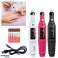 Lime à ongles électrique blanche Perceuse à ongles professionnelle 1 ensemble Perceuse de manucure électrique professionnelle Pratique Siège d’ongle Ensemble de pédicure Set avec bavures Ongle photo 1