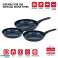 Herzberg 3 Pieces Marble Coated Forged Frying Pan Set Red image 4