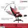 Chaise de bureau ou de jeu ergonomique Herzberg Rouge photo 1