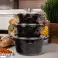 Cheffinger CF DIAC03: 6dílná sada diamantových kastrolů 20cm 24cm 28cm červená fotka 1