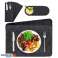 Herzberg HG 04203: Set di 20 pezzi di tovaglietta da pranzo in feltro naturale Borsa per posate e sottobicchieri foto 1