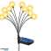 LAMPE DE JARDIN SOLAIRE 6 LED BOULES DÉCORATIVES MARTELÉES HAUT 70CM EXTÉRIEUR photo 1