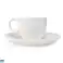 Seturi de ceașcă și farfurie espresso St. James din porțelan alb 100ML fotografia 2