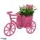 Fleur artificielle sur vélo 13 cm 2 assortis dans la couleur blanc et rose photo 2