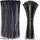 KABEĻU SAITES UV ZIP TIES melns 2.5x100MM 100 GAB attēls 1