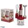 Royalty Line RL ESMS800RED: Sada tyčového mixéru 3 v 1 Power Whisk Ponorný mixér Chopper Red fotka 3