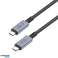 UltraBoost Max USB 4.0 8k 40 Gbps Type C Kabel PD240W 100cm Grå bilde 4