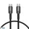 UltraBoost Evo USB C / USB C PD-kabel 100W 5A 0 5m svart bilde 3