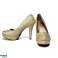 Mix van drie kleuren pumps met hakken en glitters - D-grade foto 3