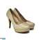 Mix van drie kleuren pumps met hakken en glitters - D-grade foto 2