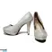Mix van drie kleuren pumps met hakken en glitters - D-grade foto 5