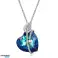 Blue Ocean Collana a forma di cuore realizzata con cristalli Swarovski® | Collana pendente placcata in oro bianco per donne e ragazze adolescenti - foto 1
