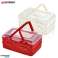 Herzberg HG-L718 : Boîte de transport de pâtisseries à emporter en duplex Rouge photo 1