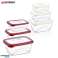 Herzberg HG-L772 : Coffret 3 pièces Extra Deep Bio Saver Rouge photo 3
