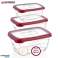Herzberg HG-L772 : Coffret 3 pièces Extra Deep Bio Saver Rouge photo 7